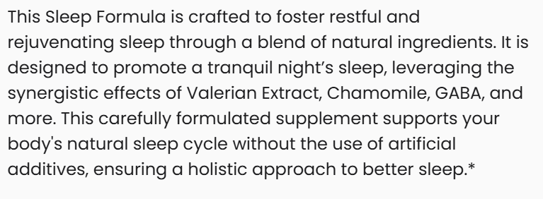 Sleep Formula